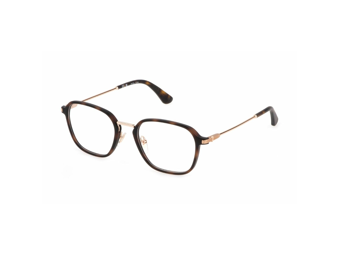 Montura De Gafas Unisex Police Vpl133-52t88m (marrón - Plástico - 140 Mm - Ø 52 Mm)