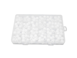 240 Piezas De Perlas De Barba De Plástico Blanco Para Trenzas Y Rol Playing