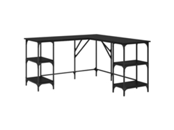 Mesa | Escritorio Roble negro 139 x 139 x 75 cm Madera procesada