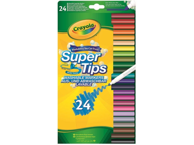 Pack 24 Marcadores CRAYOLA Supertips Multicolor