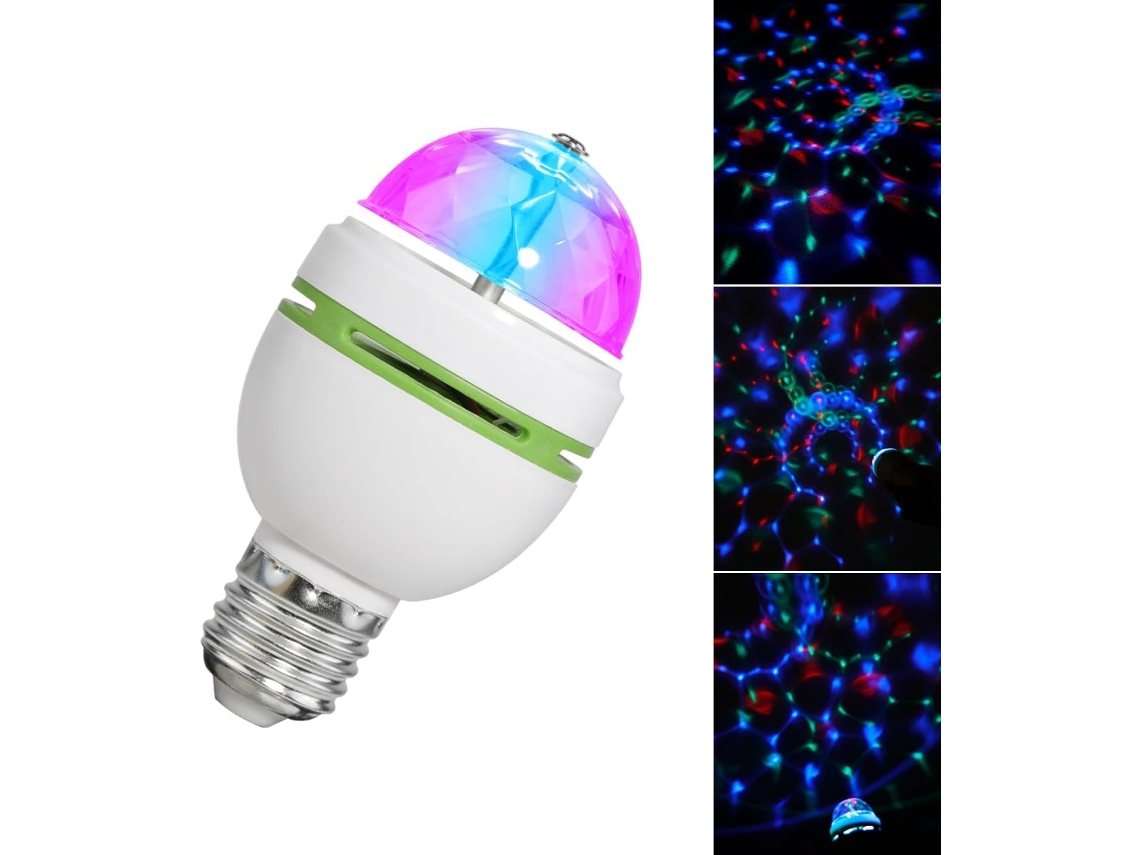 E27 3W Luz De Escenario Giratoria Dj Disco Cristal Lámpara De Bola Led Bombilla Estroboscópica Luz Led De Varios Colores Cambiantes CHRUI