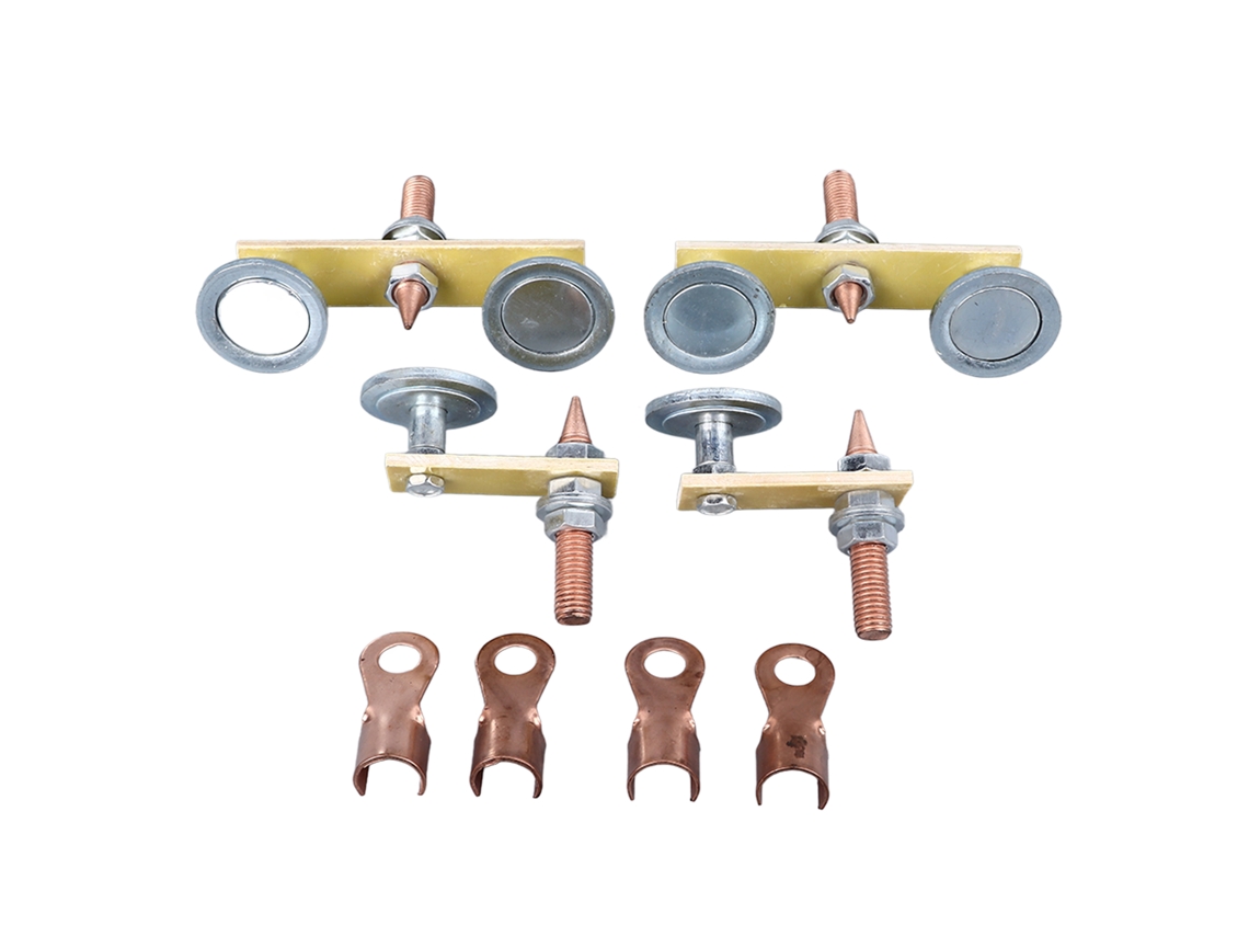 Soporte magnético para soldar (4 unidades) con pinza de tierra de cobre para reparaciones mecánicas.