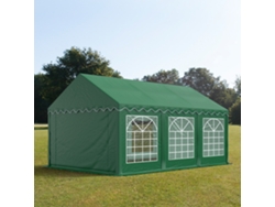 Carpa para fiestas 4x6 m, PVC 700, verde oscuro, portaherramientas