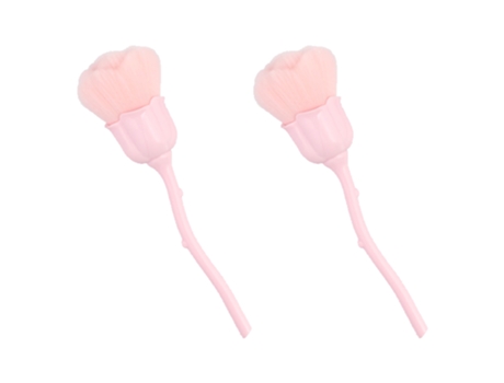 Pinceles Para Polvo De Uñas, Pinceles Para Uñas De Rosas, Pincel Acrílico De Mango Largo Para Uñas, Colorete, Pincel Para Polvos Sueltos, Rosa Clar...
