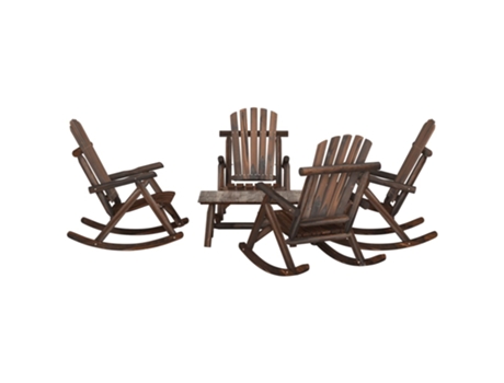 Conjunto 5 de muebles de jardín VIDAXL madera maciza de abeto
