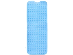 Alfombrilla De Baño Antideslizante Con Ventosas Y Orificios De Drenaje, De Pvc Lavable A Máquina, 40x100 Cm, Azul Claro.