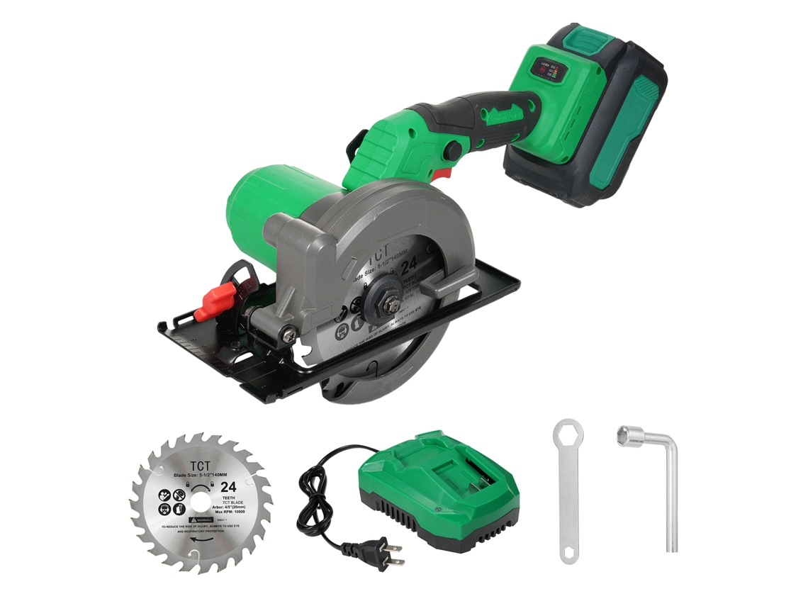 Sierra circular sin escobillas 5300 rpm 20 V batería 4000 mAh