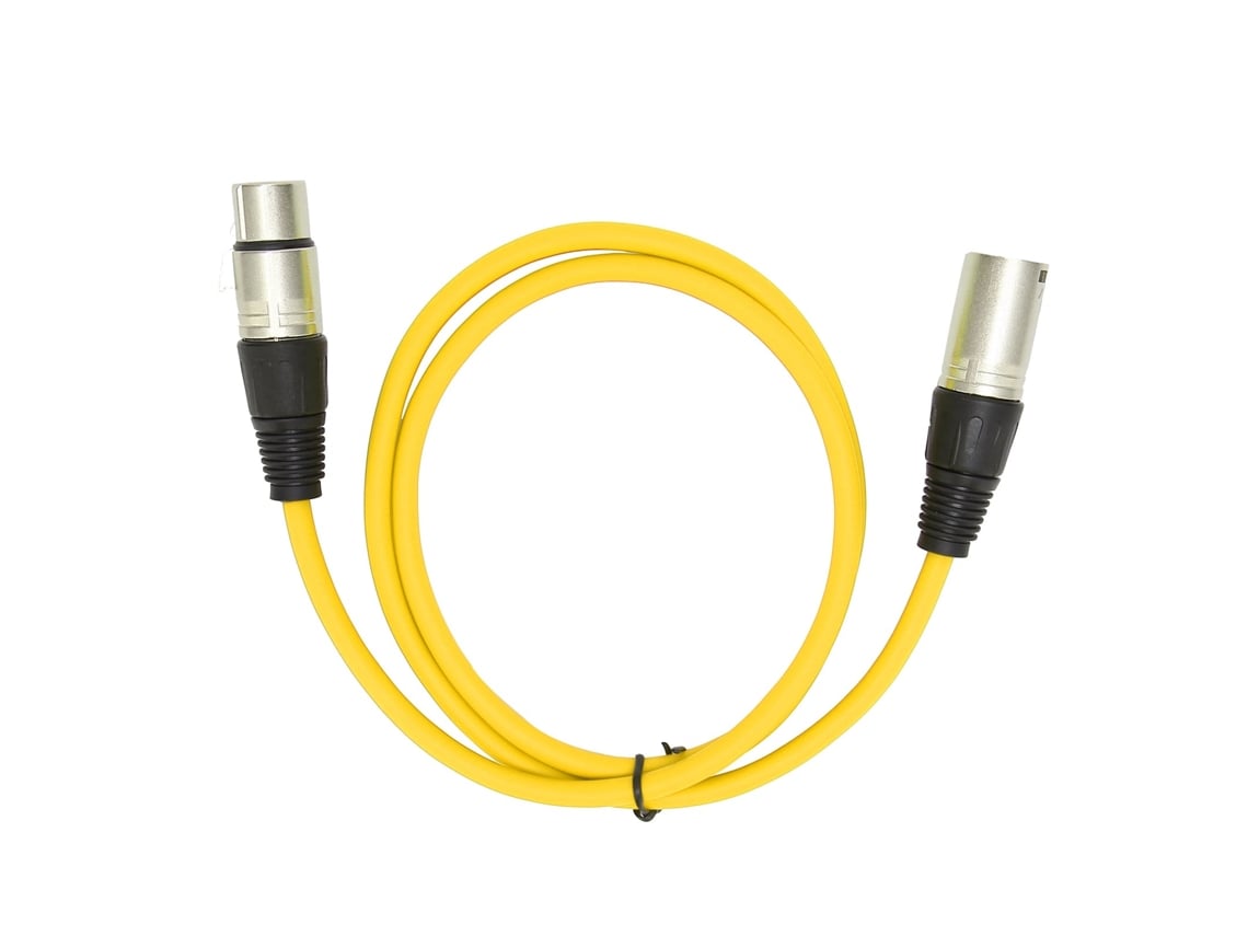 Cable De Micrófono De 3 Pines Macho A Hembra, Adaptador De Audio Duradero Para Micrófono, Color Amarillo