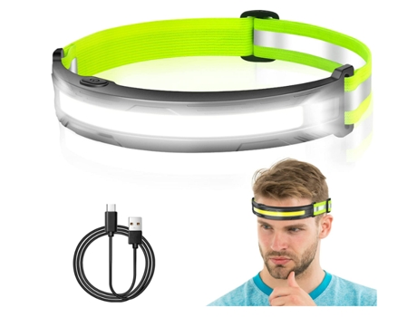 Linterna frontal LED recargable, linterna frontal YIZHOOD Lantern-0034 superbrillante con tira reflectante de 4 modos de luz (negro) YIZHOOD