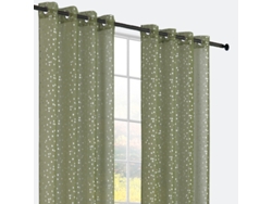 CORTINAS DOLLY COM ESTRELAS PRATEADAS VERDE 140 x 260 cm BOD HOME Individual