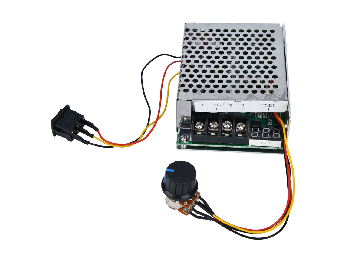 Controlador Digital De Velocidad Para Motor Con Interruptor Reversible Cw/ccw 40a 10v-55v