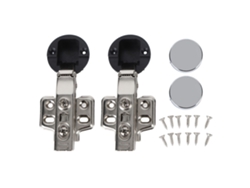 2 Juegos De Bisagras De Acero Inoxidable 201 Para Puertas De Armarios De Cristal Con 35 Copas