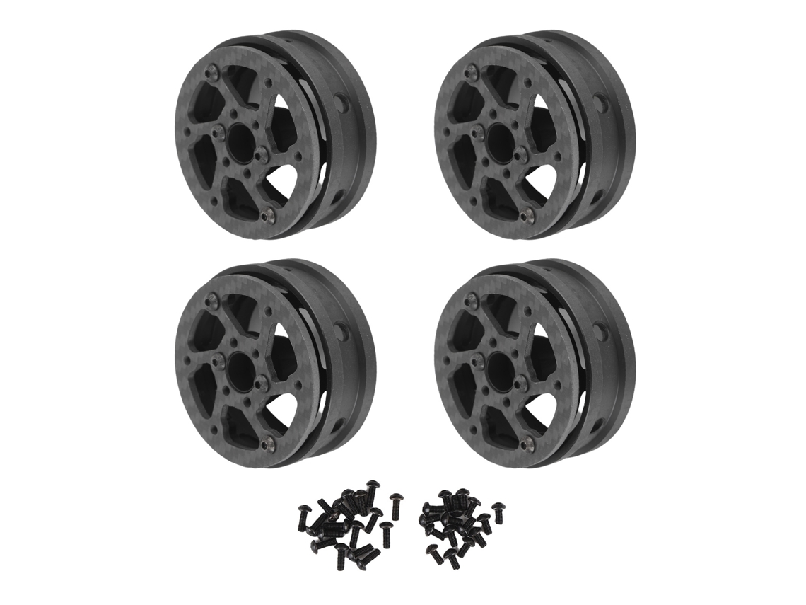 4 Llantas Rc De 1,9 Pulgadas 1/10 Para Scx10 D90 Capra Crawler Ligero De Fibra De Carbono
