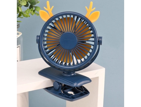 Ventilador Mini lámpara de mesa con clip portátil de carga de fruta USB con ventilador de rotación 360