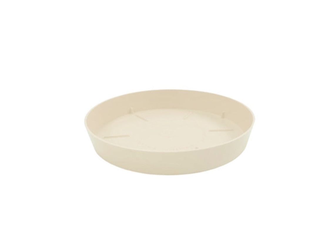 PLASTIKEN TES - Plato Redondo Ø14 cm para Macetas de 18 cm Ecru