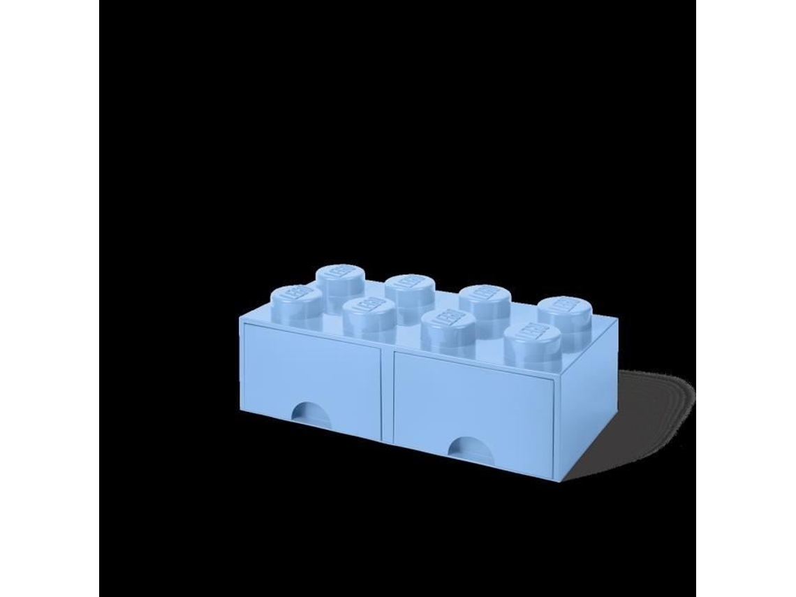Caja de almacenamiento - LEGO - Brick 8 - Apilable - 2 cajones - Azul