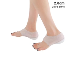 1 Par De Plantillas Invisibles De Silicona Para Aumentar La Altura En 2,0 Cm Para Mujeres: Comodidad Y Estabilidad.