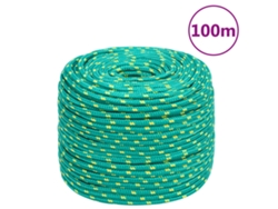 Cuerda De Barco Polipropileno Verde 6 Mm 100 M