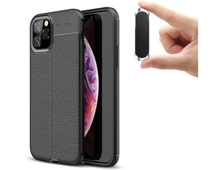 Carcasa + Soporte iPhone 11 Pro Rugged Leather Negro