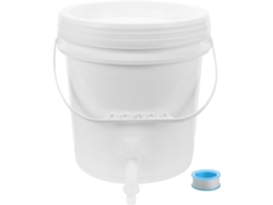 Depósito de agua de plástico resistente de 10 litros con grifo.