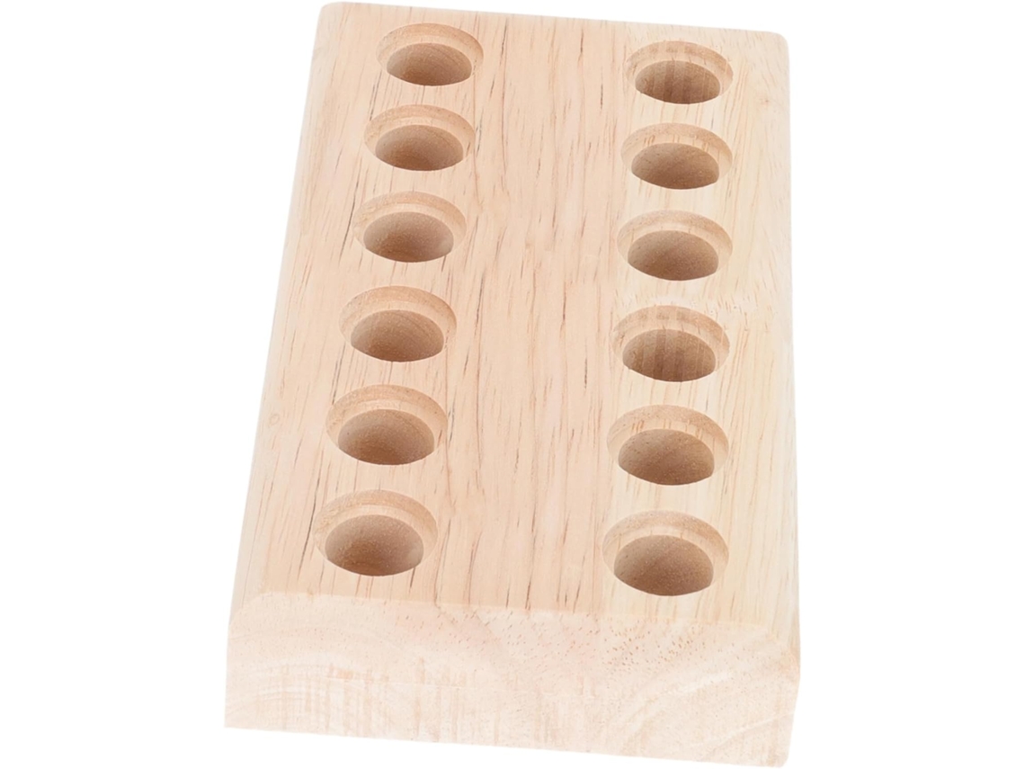Soporte Multifuncional De Madera Para 12 Alicates Con Orificios Antideslizantes.