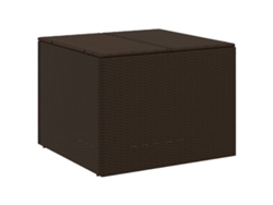 Caja de almacenamiento de jardín 291l Pata de mimbre Marrón EXCLUSIVA MAISON