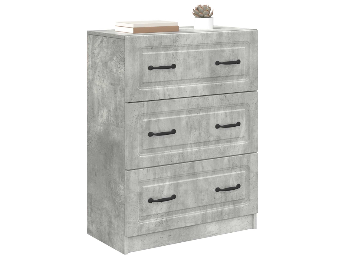 Maison Exclusive - Cajonera Gris Hormigón 66 X 34,5 X 87 Cm Madera De Ingeniería