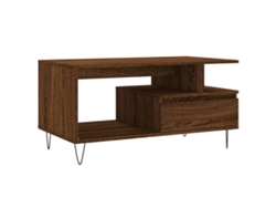 Maison Exclusive - Mesa De Centro Madera Contrachapada Roble Marrón 90x49x45 Cm