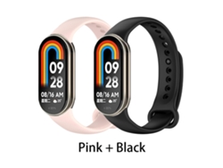Pulsera Deportiva De Silicona De Repuesto Para Xiaomi Smart Band 8/9/10 (Rosa Y Negra) CHRUI