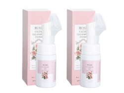 2pcs Espuma Limpiadora Facial Suave De Rosa Con Vitamina E Hidratante Limpiador Facial Para Piel Sensible 100ml