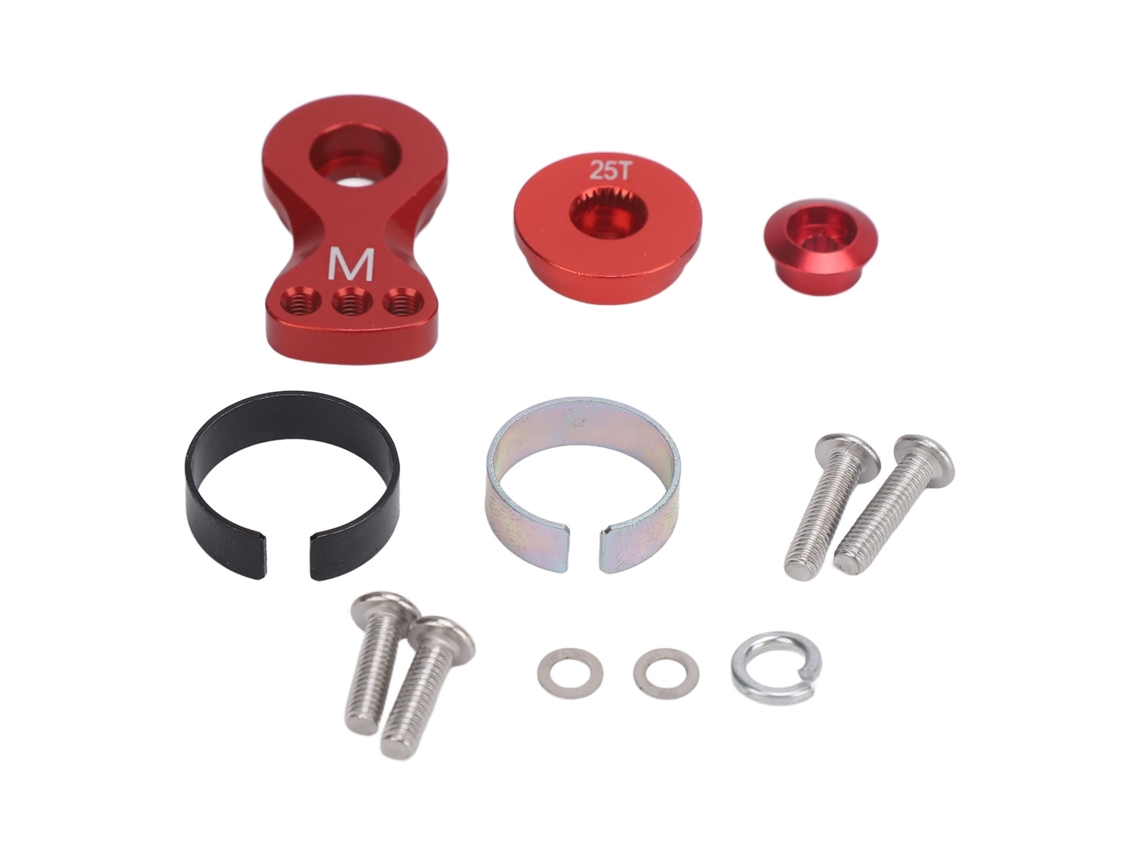 Brazo De Servo Ajustable De Aleación De Aluminio 25t Para Coches Rc A Escala 1/10, 29,5 Mm De Longitud, Rojo.
