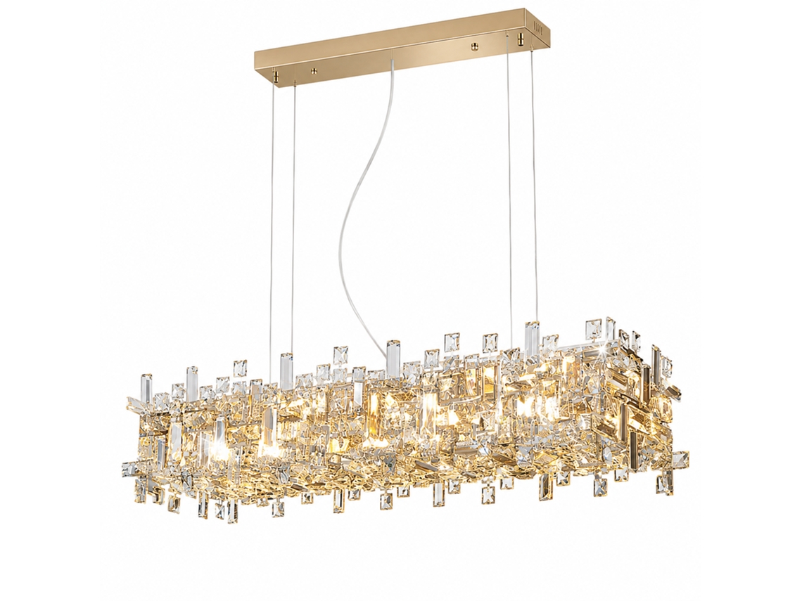 Lámpara De Techo De Cristal Pibaogu Asled-782 (ámbar)