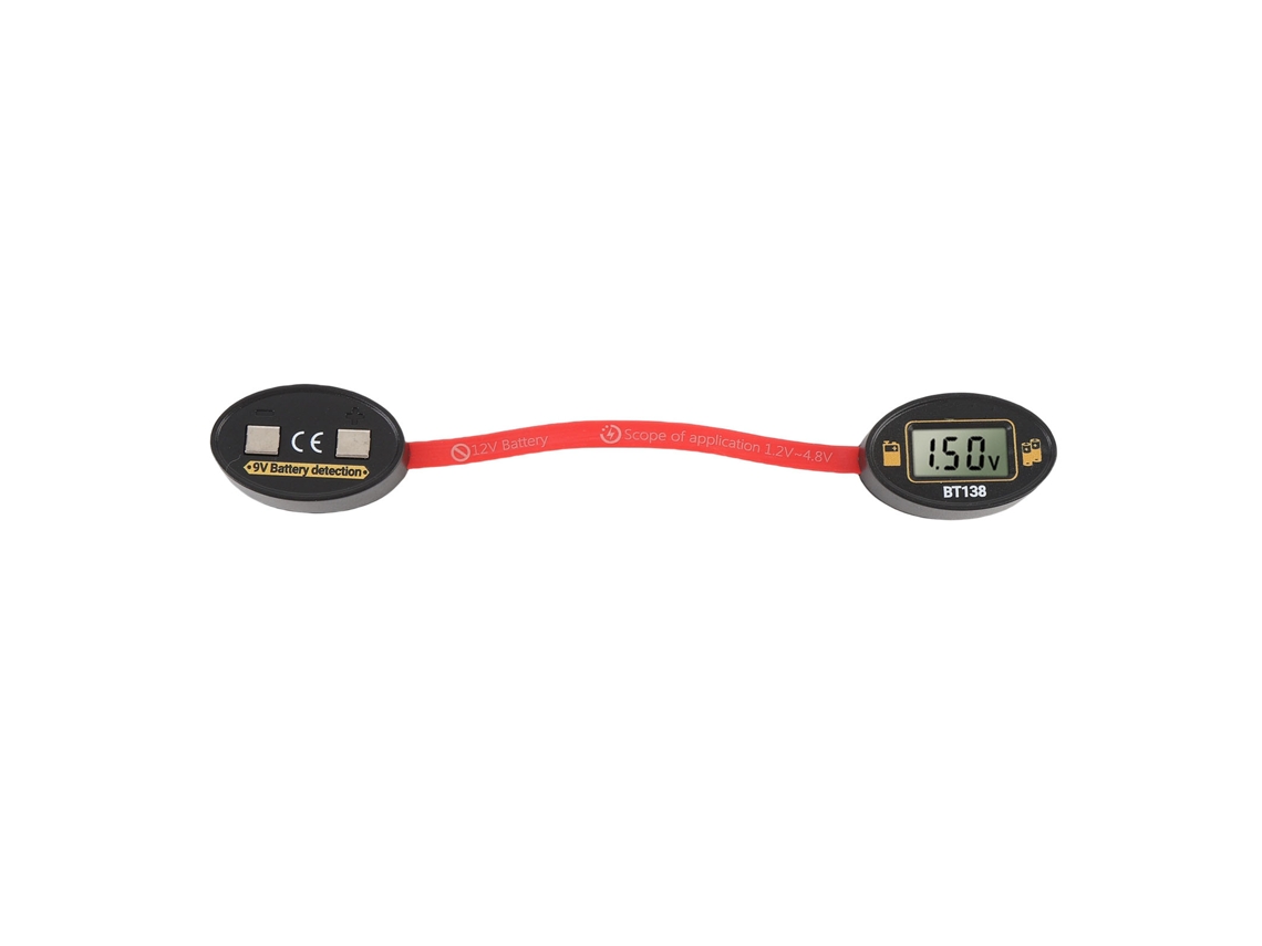Comprobador magnético digital portátil para baterías con detección rápida y precisa para baterías de 1,2-4,8 V y 9 V.