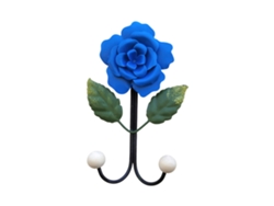 Gancho de pared de hierro retro con diseño de flor, forma única, gancho de cerámica 3D para dormitorio, baño y cocina. Artesanía exquisita, fácil de instalar.