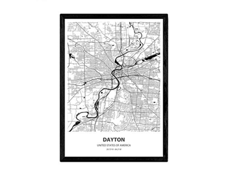 Poster NACNIC Mapa de Dayton USA (A3)