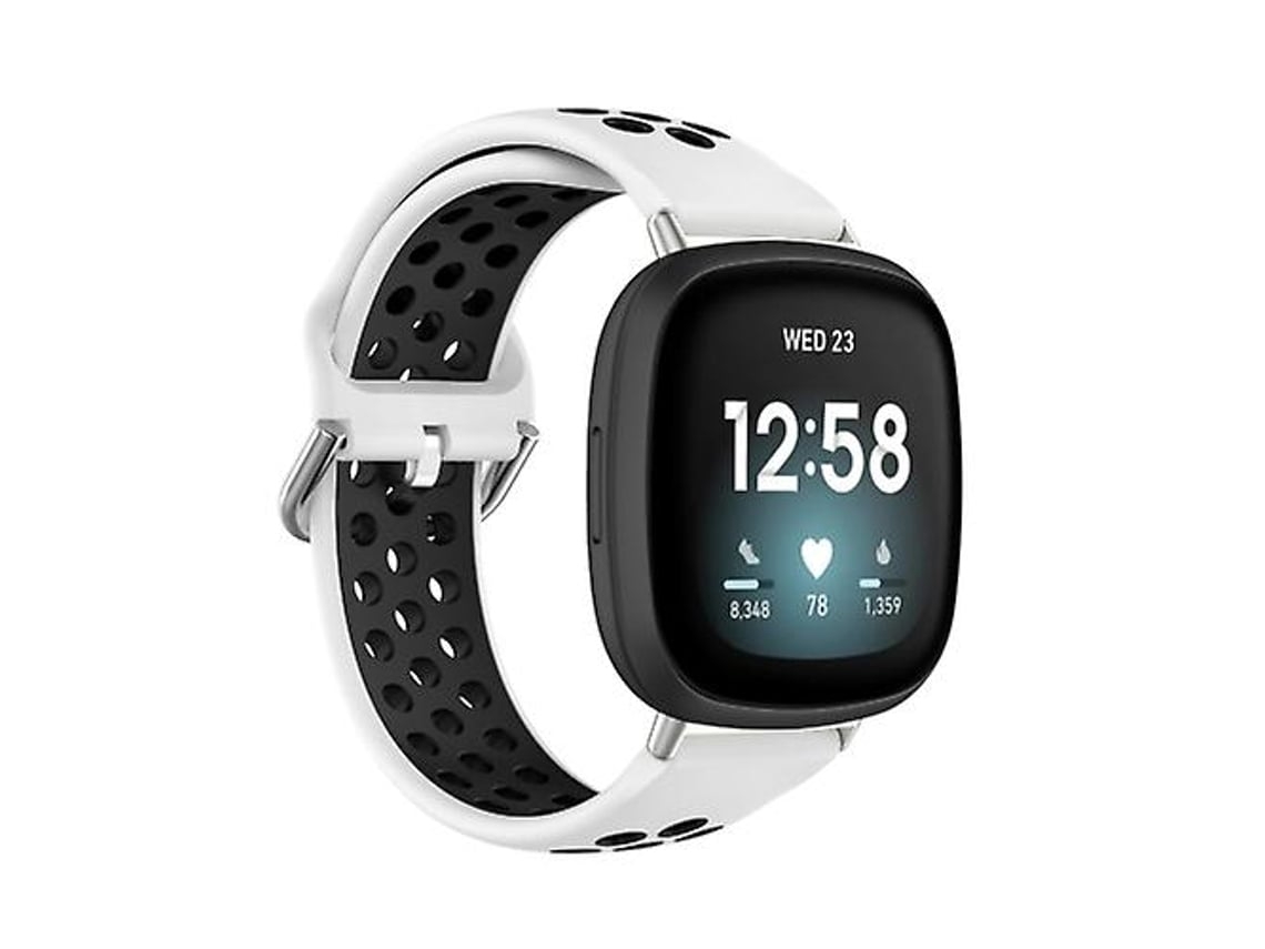 Pulsera para Fitbit Versa 4 / Sense 2, color blanco y negro