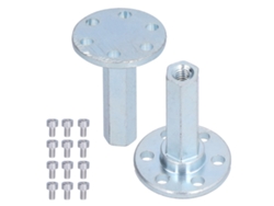 2pcs Acoplamiento De Brida De Acero Inoxidable 8mm Conectores Hexagonales Para Ejes Con Tornillos
