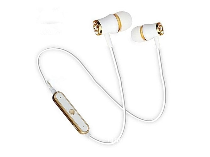 Auriculares Bluetooth Goeik Premium WhiteGold (In Ear - Micrófono - Blanco)