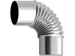 Tubo De Escape Acero Inoxidable Con Codo 90°, Tubo Estufa Resistente Al Calor, Chimenea Roscado Ø 50 Mm 60 ...
