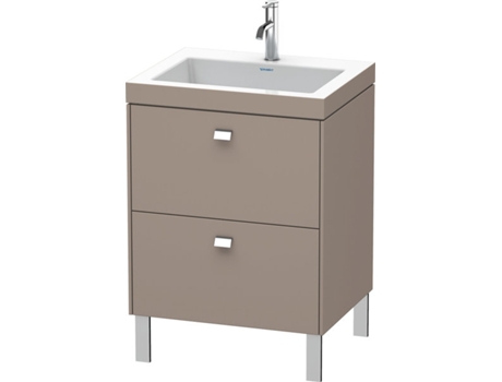 Lavabo para muebles DURAVIT Brioso c-bonded con base de 60,0x48,0 cm 2 extraíbles sin rebosadero con banco para grifos 1 agujero para grifos
