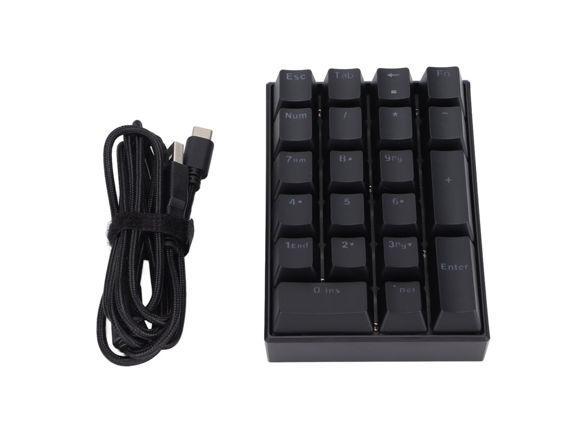 Baoj-2026teclado Mecânico Com Fio Para Jogos Com Iluminação Led De Retroiluminação, Teclas Duráveis E Resistentes Ao Desgaste, Eixo Verde, 21 Teclas