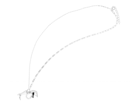 Collar Caballo en Plata de Ley 925 Bañado en Rodio