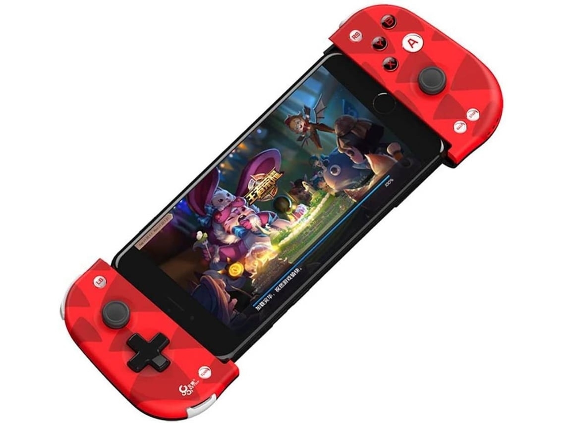 YIZHOOD Controlador de juegos móvil Controlador de juegos Bluetooth Joystick inalámbrico Gamepad para teléfonos Android Ios Ligero y portátilrojo YIZHOOD