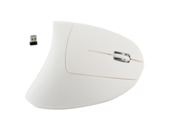 Baoj-2026rato Vertical Sem Fio Óptico 2.4ghz 1600dpi Ergonómico Sem Atraso Para Pc Portátil Branco