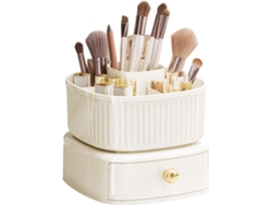 Organizador Giratorio De Gran Capacidad Para Brochas De Maquillaje De Escritorio.