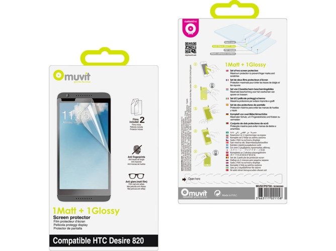 Protector de Pantalla HTC Desire 820 MUVIT MUSCP0758