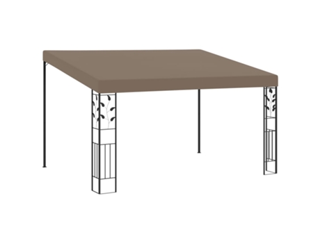 MAISON EXCLUSIVE Cenador con montaje en la pared gris taupe 4x3x2,5 m