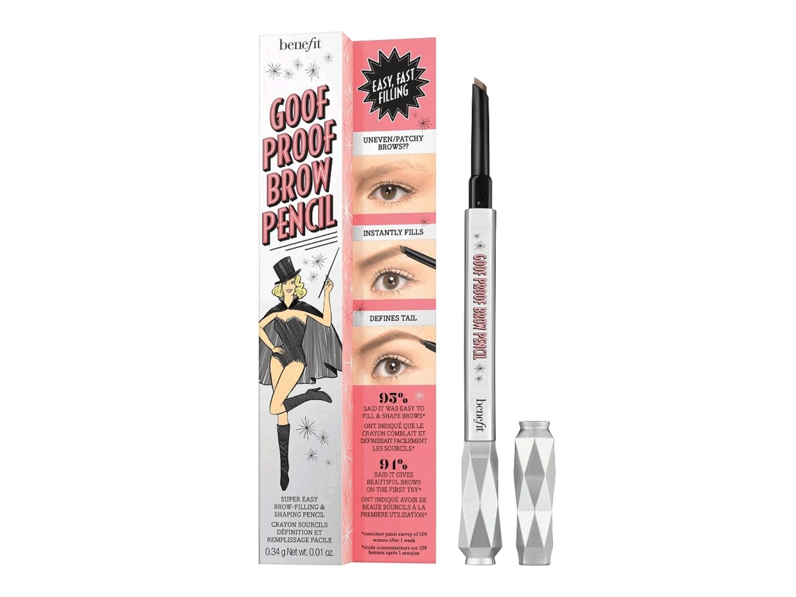 Lápiz para cejas Goof Proof Warm, tono 4, marrón oscuro, 0,34 g, Benefit Precision Brow Definer