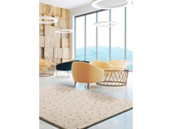 Alfombra Interior Shaggy Moderno - Atticgo - Lush Crema / Negro 200x290 Cm