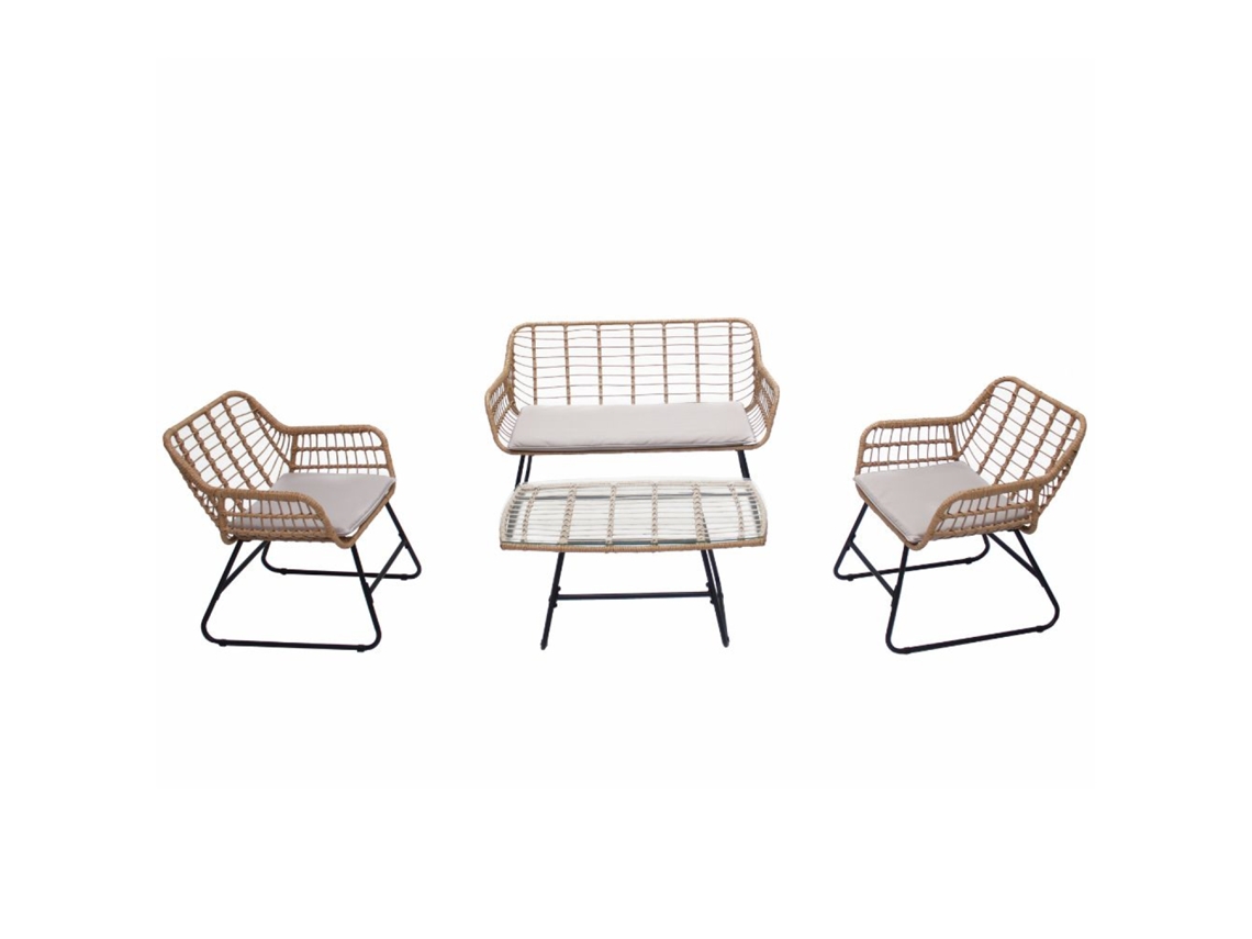 Conjunto de Jardín CONCEPT U Parea (Beige - Acero - 120x72x77 cm)